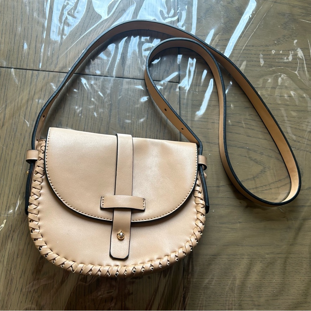 Forever 21 Beige Crossbody Bag with Braided Trim